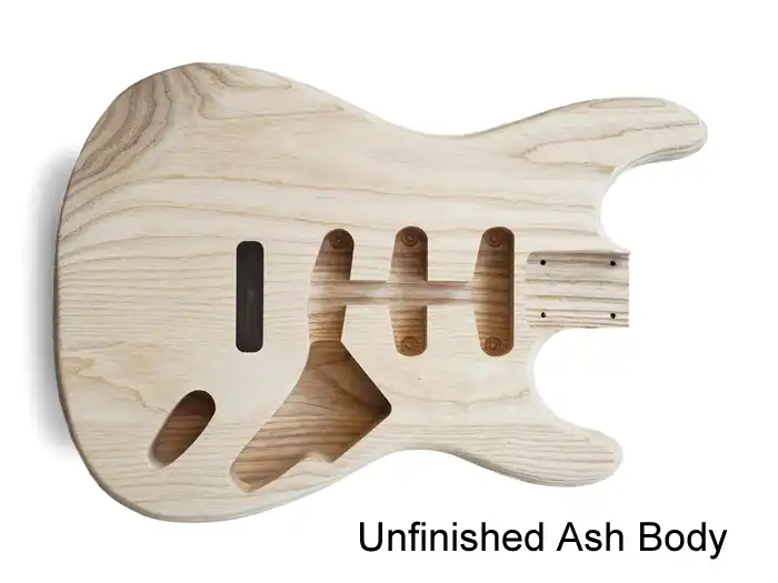 Image of Stratocaster Guitar Body SSS - Unfinished - Ash